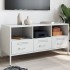 Mueble para TV acero blanco 100,5x39x50,5