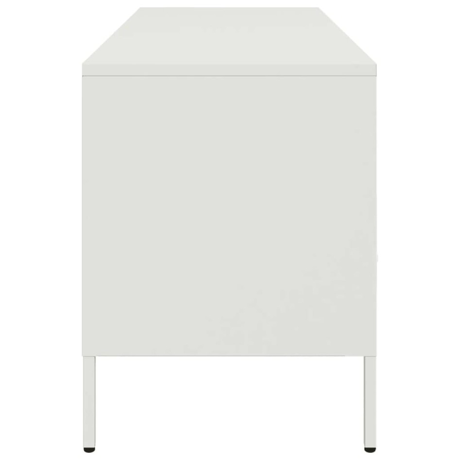 Mueble para TV acero blanco 100,5x39x50,5