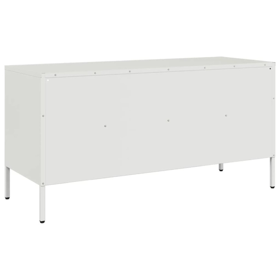 Mueble para TV acero blanco 100,5x39x50,5