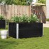 Jardinera de madera maciza de pino negra 120x80