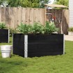 Jardinera de madera maciza de pino negra 120x80 cm