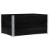 Jardinera de madera maciza de pino negra 120x80