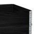 Jardinera de madera maciza de pino negra 120x80