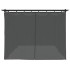 Cenador con cortinas acero gris antracita 6x3