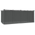 Cenador con cortinas acero gris antracita 6x3