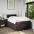 Cama box spring con colchón tela marrón oscuro 120x200