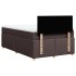 Cama box spring con colchón tela marrón oscuro 120x200