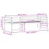 Estructura de cama para niños madera maciza de pino 80x200