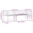 Estructura de cama para niños madera de pino marrón 80x200
