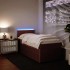 Cama box spring con colchón terciopelo rosa 90x200