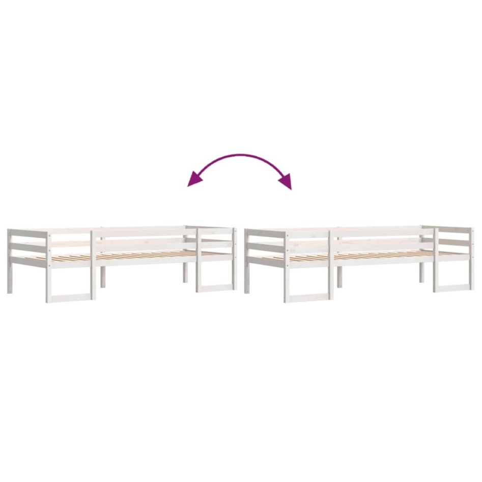 Estructura de cama para niños madera de pino blanco 90x190
