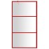 Mampara puerta de ducha vidrio transparente ESG rojo 100x195