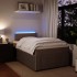 Cama box spring con colchón terciopelo gris claro 120x190