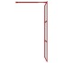 Mampara puerta de ducha vidrio transparente ESG rojo 100x195