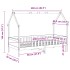 Cama con forma de casa de niños madera maciza marrón 80x200