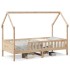 Cama con forma de casa de niños madera maciza de pino 80x200