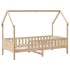 Cama con forma de casa de niños madera maciza de pino 80x200