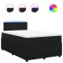 Cama box spring con colchón terciopelo negro 120x190