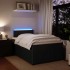 Cama box spring con colchón terciopelo negro 120x190