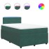 Cama box spring con colchón terciopelo verde oscuro 120x190