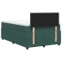 Cama box spring con colchón terciopelo verde oscuro 120x190