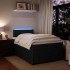Cama box spring con colchón terciopelo negro 120x190