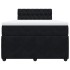 Cama box spring con colchón terciopelo negro 120x190