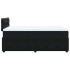 Cama box spring con colchón terciopelo negro 120x190