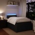Cama box spring con colchón terciopelo negro 120x200