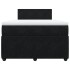 Cama box spring con colchón terciopelo negro 120x200