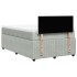 Cama box spring con colchón terciopelo gris claro 120x200