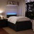 Cama box spring con colchón terciopelo negro 120x200