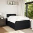 Cama box spring con colchón terciopelo negro 120x200