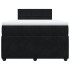 Cama box spring con colchón terciopelo negro 120x200