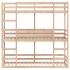 Litera triple de madera maciza de pino 90x200