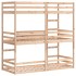 Litera triple de madera maciza de pino 90x200