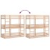Litera triple de madera maciza de pino 90x200