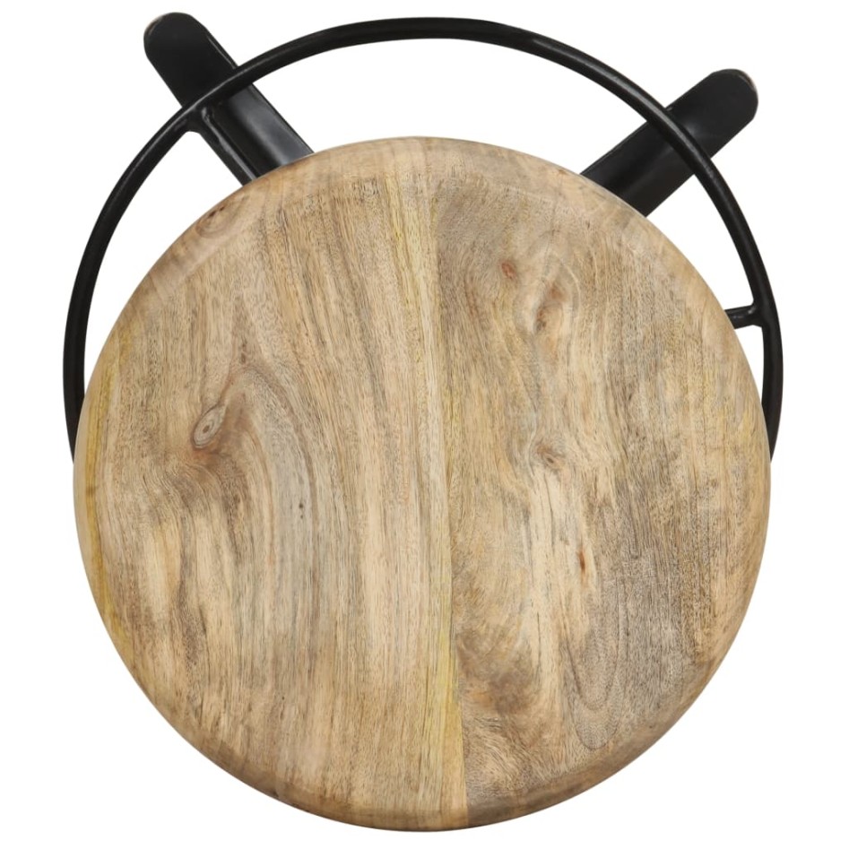 Taburetes de cocina 2 unidades madera maciza de mango 52