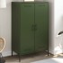 Aparador de acero verde oliva 68x39x113