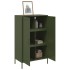 Aparador de acero verde oliva 68x39x113
