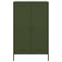Aparador de acero verde oliva 68x39x113