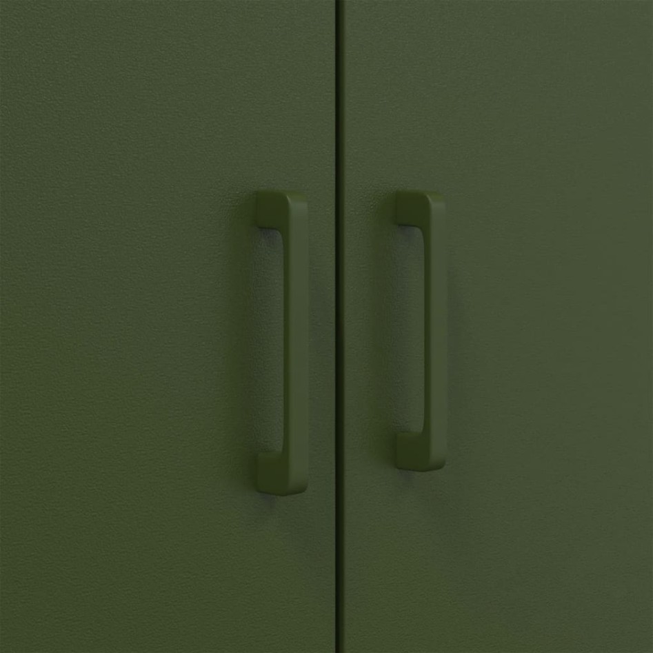 Aparador de acero verde oliva 68x39x113