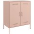 Aparador de acero rosa 68x39x79