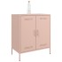 Aparador de acero rosa 68x39x79