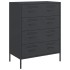 Aparador de acero negro 68x39x89