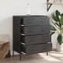 Aparador de acero negro 68x39x89