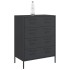 Aparador de acero negro 68x39x89