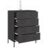 Aparador de acero negro 68x39x89