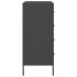 Aparador de acero negro 68x39x89
