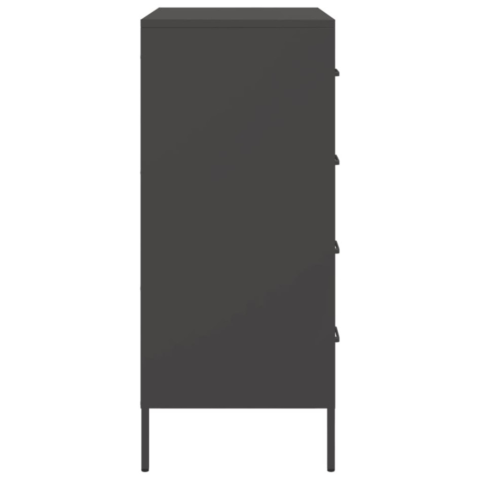 Aparador de acero negro 68x39x89